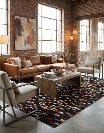 5' 2 x 8' Cowhide - Patchwork Rug