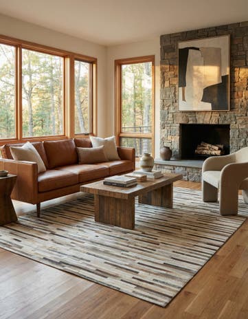 5' 4 x 7' 8 Cowhide Rug