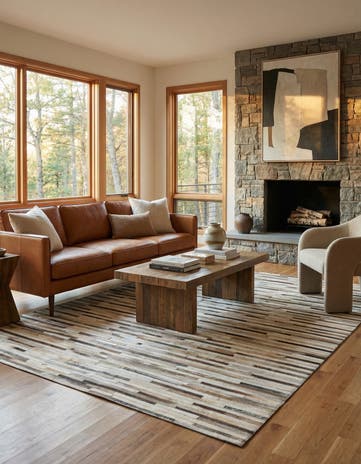 5' 4 x 7' 8 Cowhide Rug