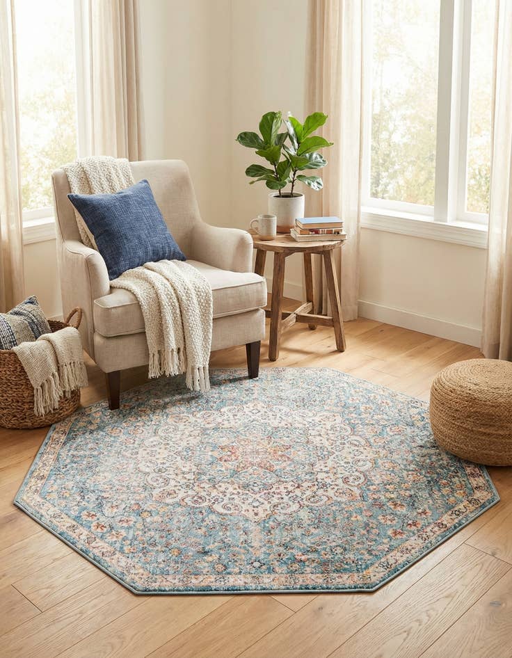 Detail image of 4' x 4' Newport Octagon Rug