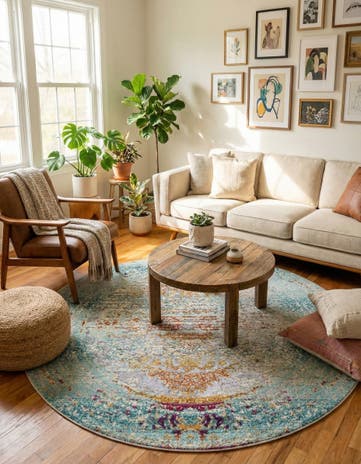 Blue Budapest Round Rug
