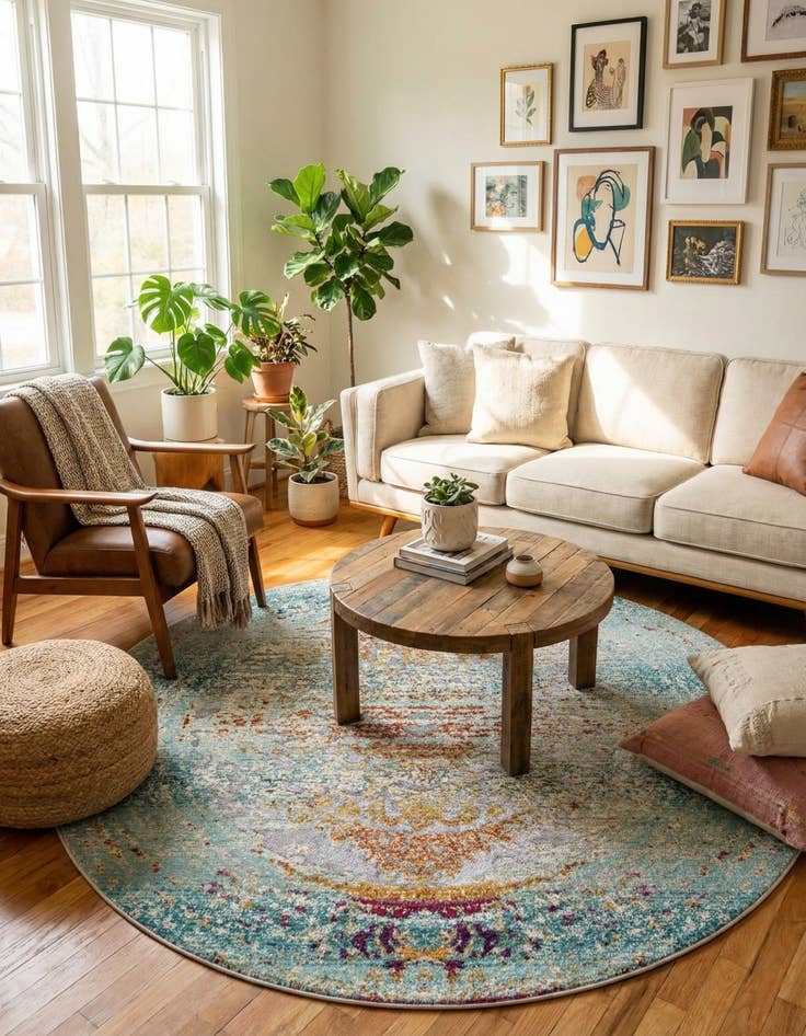 Detail image of  5' x 5' Budapest Round Rug