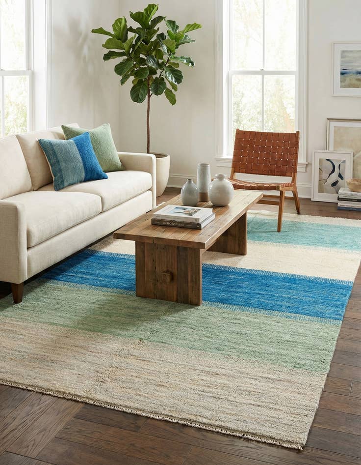 Detail image of 5' 1 x 8' 3  Hand Knotted Moroccan Wool Rug