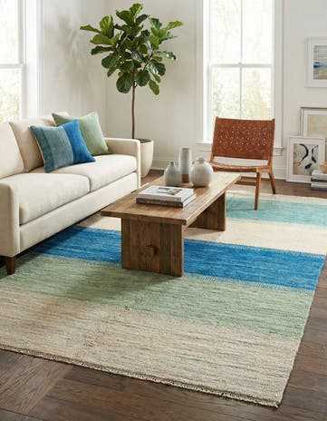 5' 1 x 8' 3 Hand Knotted Moroccan Wool Rug
