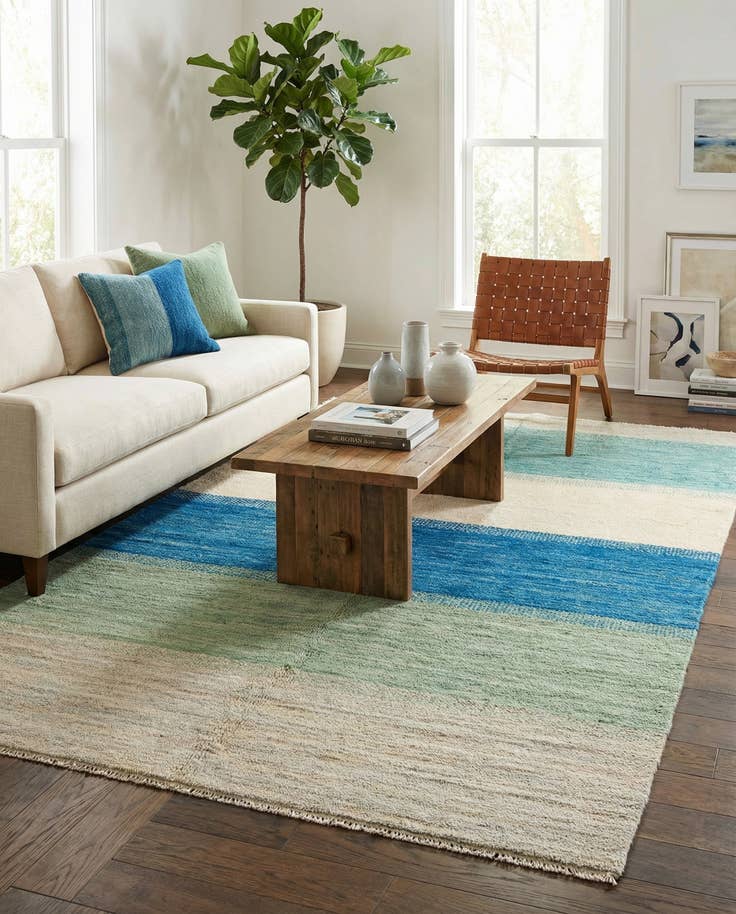 Detail image of 5' 1 x 8' 3 Hand Knotted Moroccan Wool Rug