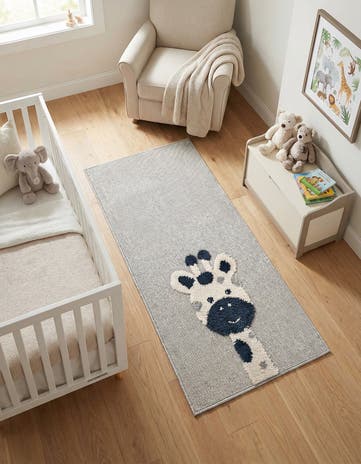 Gray Whimsy Kids Runner Rug