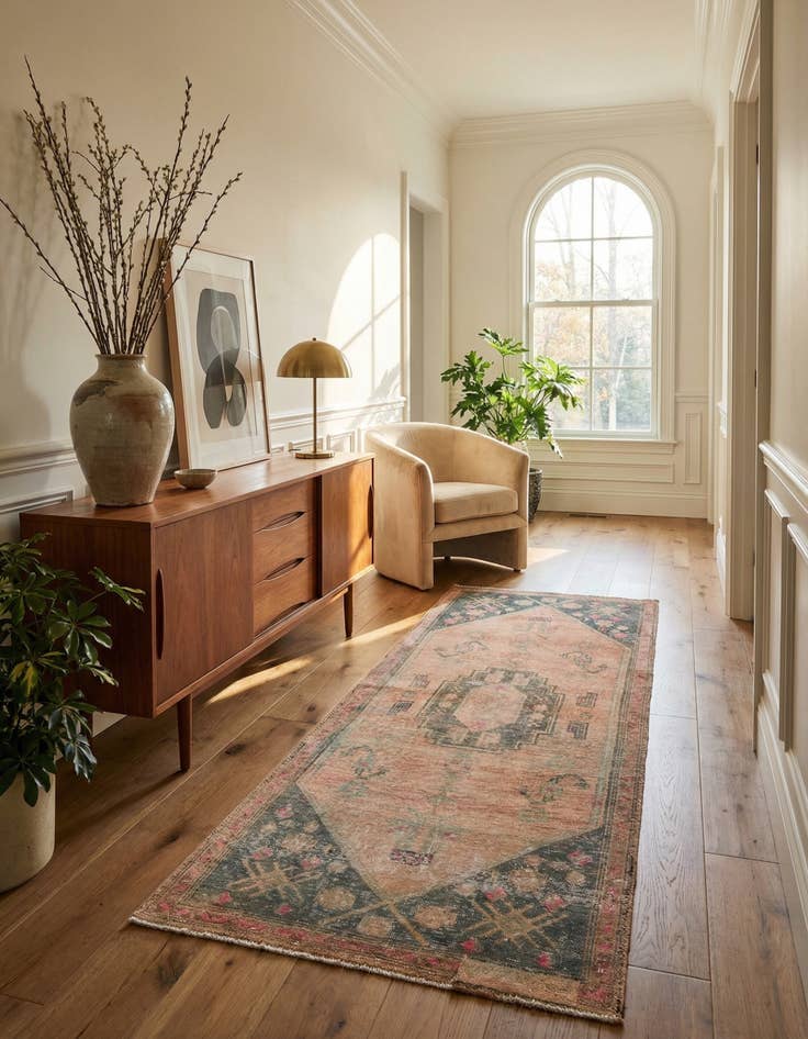 Detail image of 3' x 8' 8  Hand Knotted Ultra Vintage Persian Wool Runner Rug