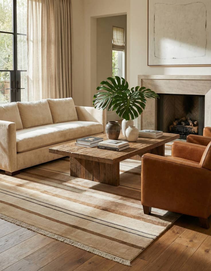 Detail image of 6' 7 x 9' 8  Hand Knotted Darya Wool Rug