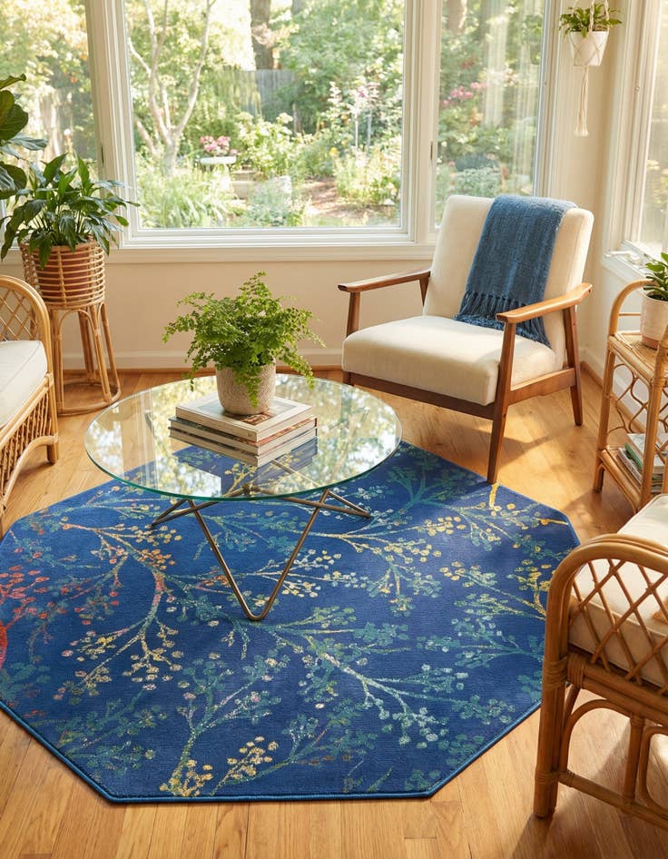 Detail image of 6' x 6' Blossom Octagon Rug