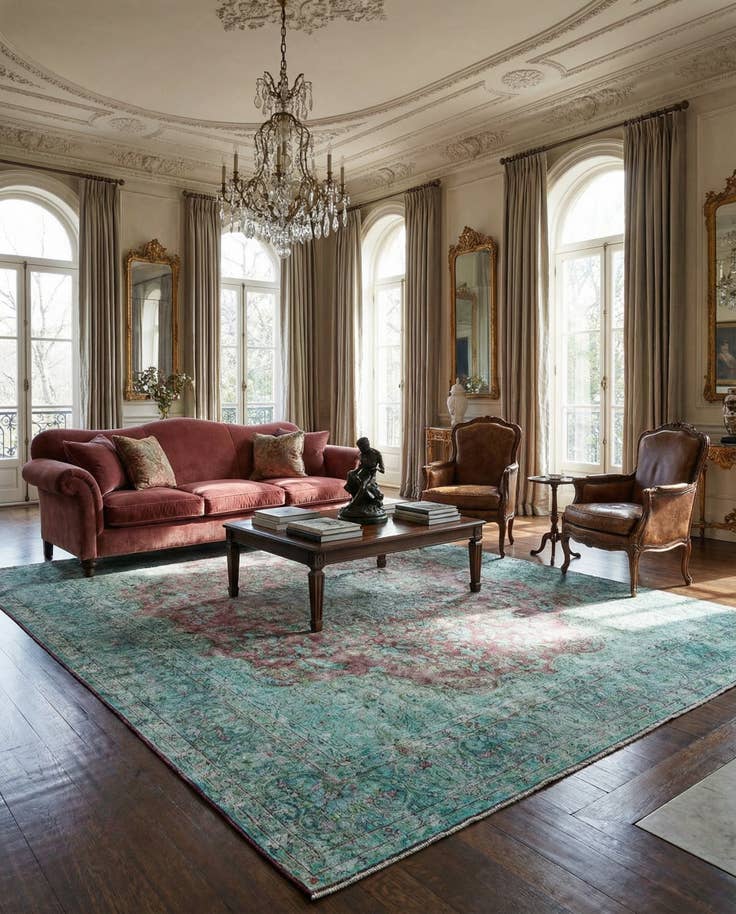 Detail image of 9' 7 x 12' 8 Vintage Royal Wool Rug