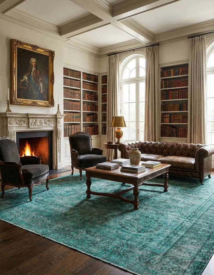 Detail image of 9' 7 x 12' 4 Vintage Royal Wool Rug