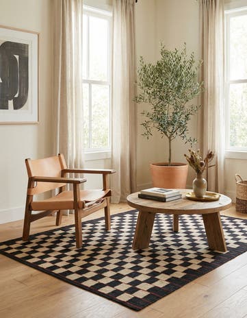 4' 2 x 5' 9 Hand Woven Kilim Modern Wool Rug