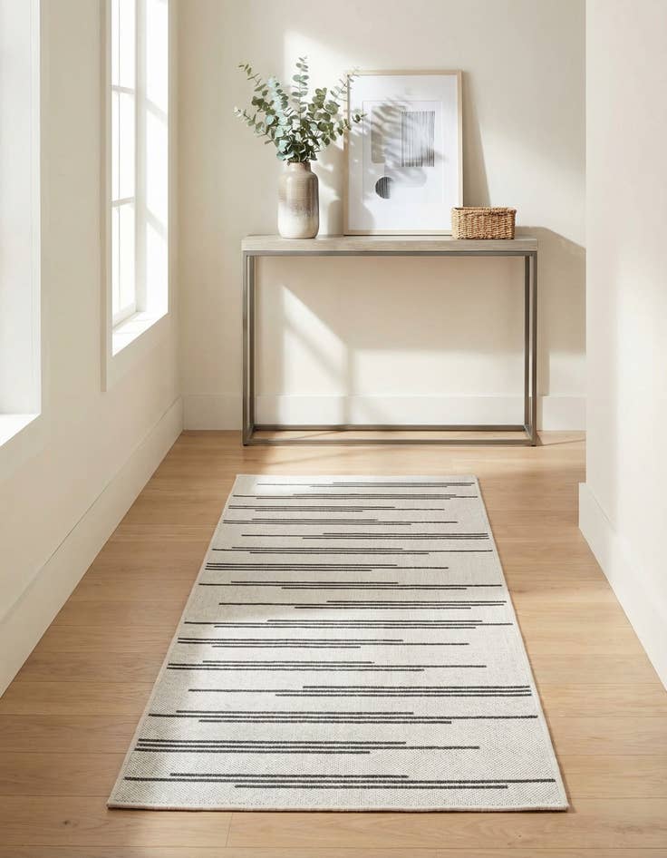 Detail image of 2' x 6'  Washable Modern Indoor / Outdoor Runner Rug
