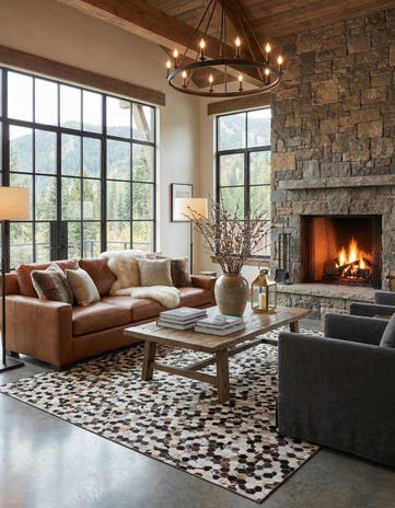 8' x 9' 10 Cowhide Stocks Rug