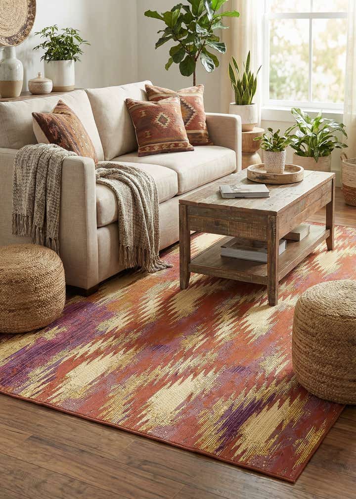 4' x 6' Easy-Clean Modern Indoor / Outdoor Rug
