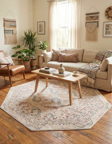 Ivory Deepa Octagon Rug