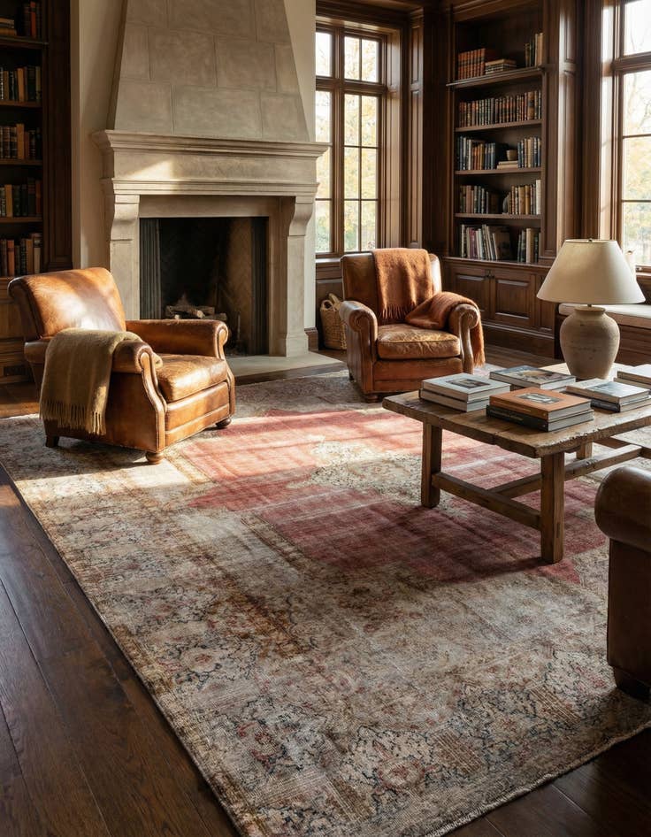 Detail image of 9' 8 x 13' 2 Vintage Wool Rug