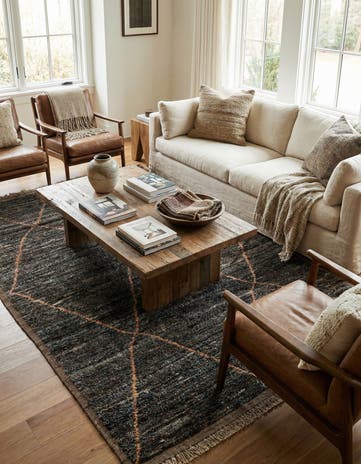6' 1 x 9' 6 Hand Knotted Moroccan Wool Rug
