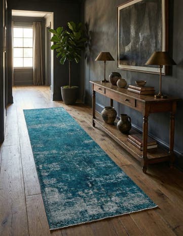 2' 5 x 10' 2 Hand Knotted Ultra Vintage Persian Wool Runner Rug