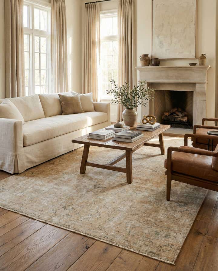 6' x 9' 7 Hand Knotted Ultra Vintage Persian Wool Rug