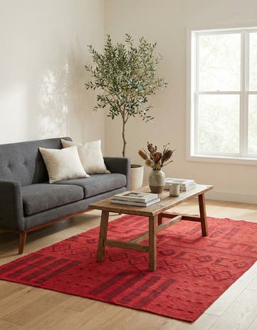 4' 10 x 6' 2 Hand Woven Kilim Modern Wool Rug