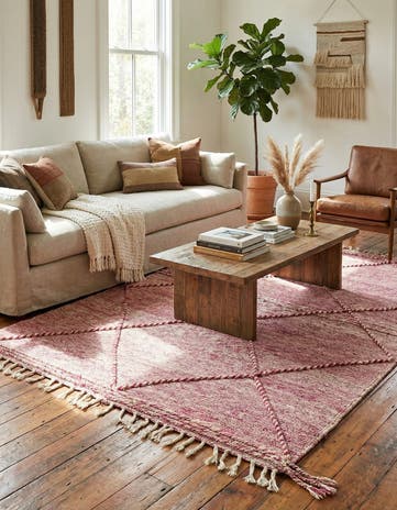 6' 2 x 10' Hand Knotted Moroccan Wool Rug