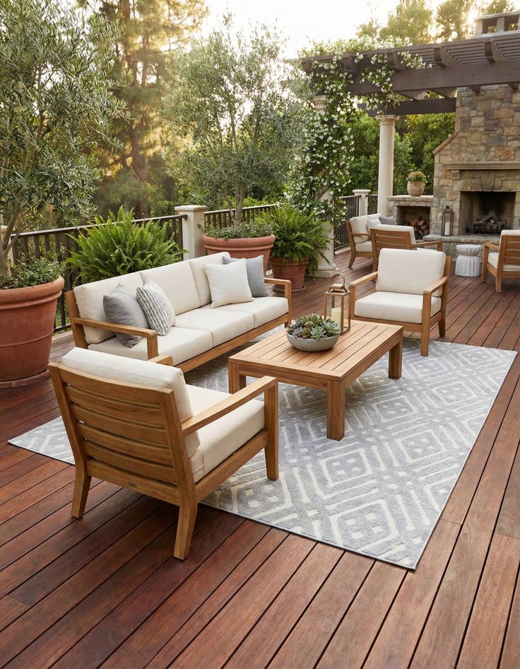 Detail image of  9' x 12' 2  Washable Sabrina Soto Ella Indoor / Outdoor Rug