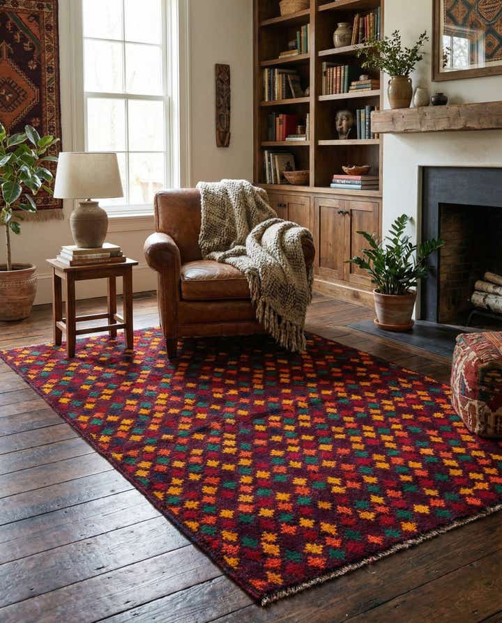 4' x 6' 1 Hand Knotted Balouch Wool Rug