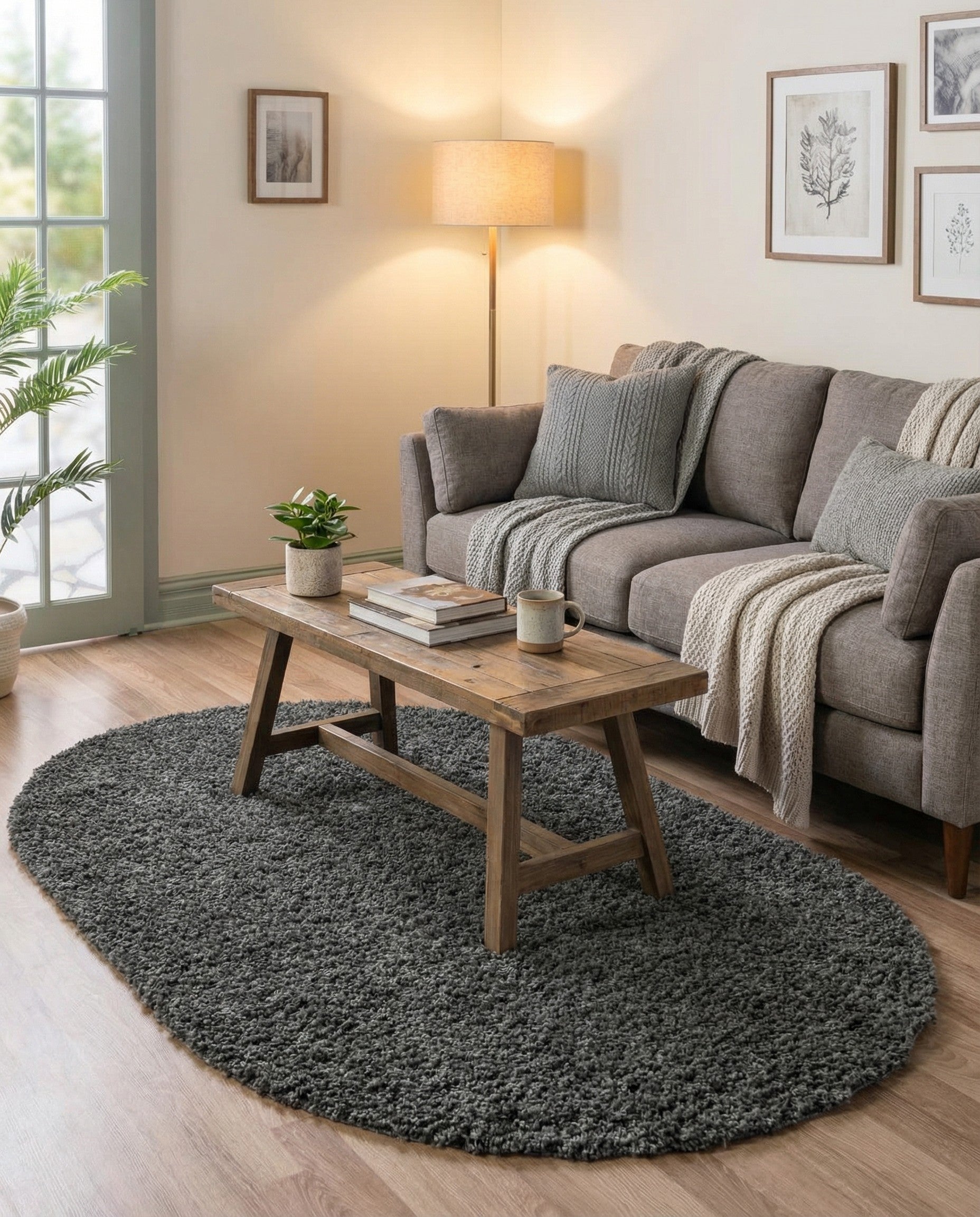  5' 3 x 8' Zermatt Shag Oval Rug