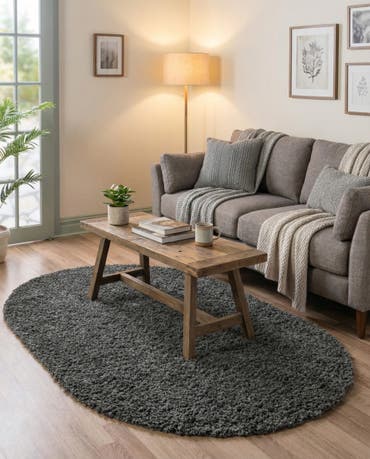  5' 3 x 8' Zermatt Shag Oval Rug