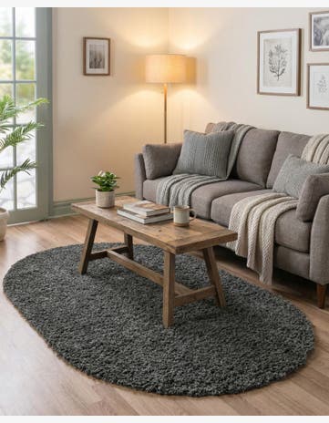 5' 3 x 8' Zermatt Shag Oval Rug