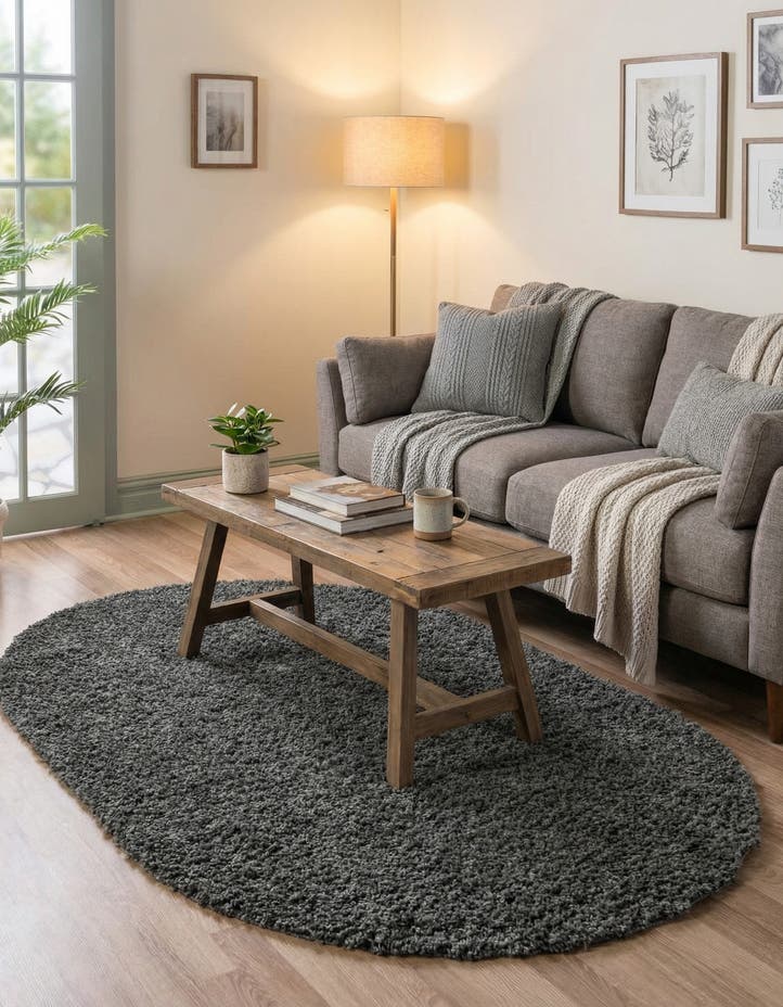 5' 3 x 8' Zermatt Shag Oval Rug