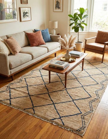 6' x 8' 9 Hand Knotted Moroccan Wool Rug