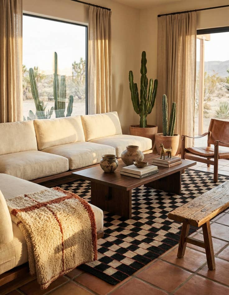 Detail image of 5' 1 x 6' 3  Hand Woven Kilim Modern Wool Rug