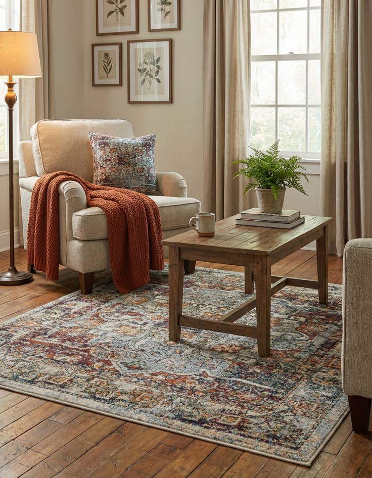 Detail image of 4' x 4' Isabella Square Rug