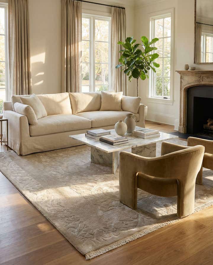 6' 11 x 9' 5 Hand Knotted Darya Wool Rug