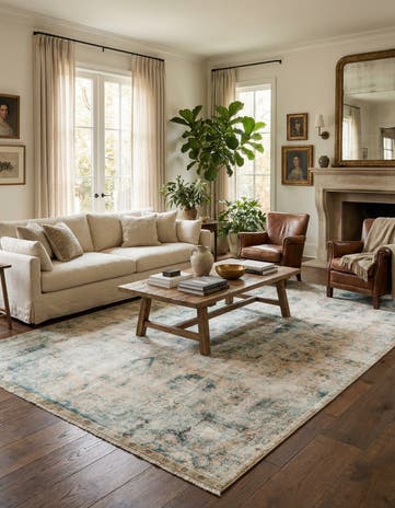 6' 4 x 10' Hand Knotted Ultra Vintage Persian Wool Rug