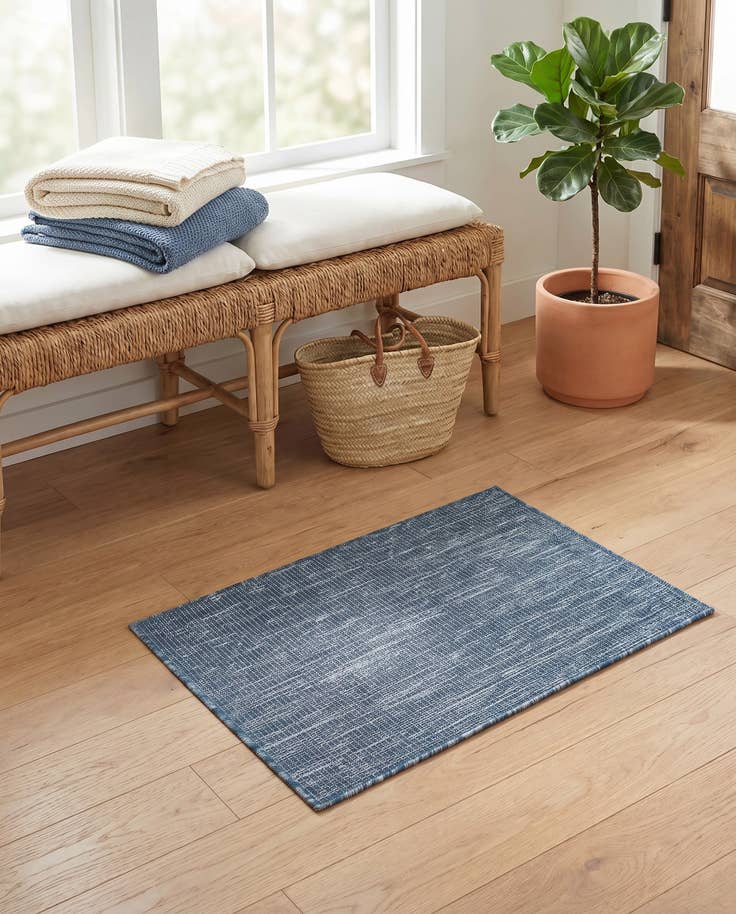 Detail image of 2' x 3' Easy-Clean Solid Indoor / Outdoor Rug