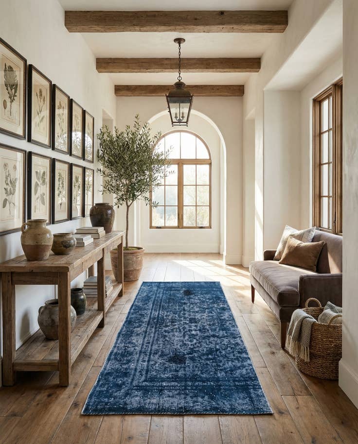 Detail image of 4' 3 x 8' 7 Hand Knotted Ultra Vintage Persian Wool Runner Rug
