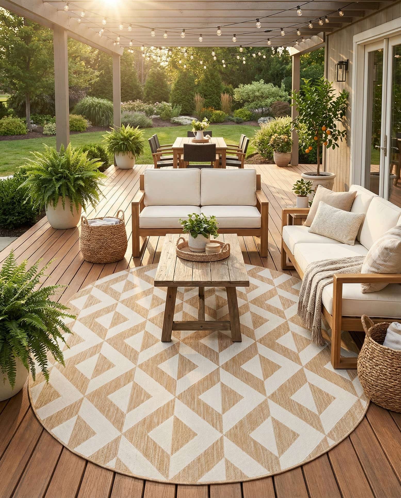 7' 10 x 10' Easy-Clean Jill Zarin Napa Indoor / Outdoor Oval Rug