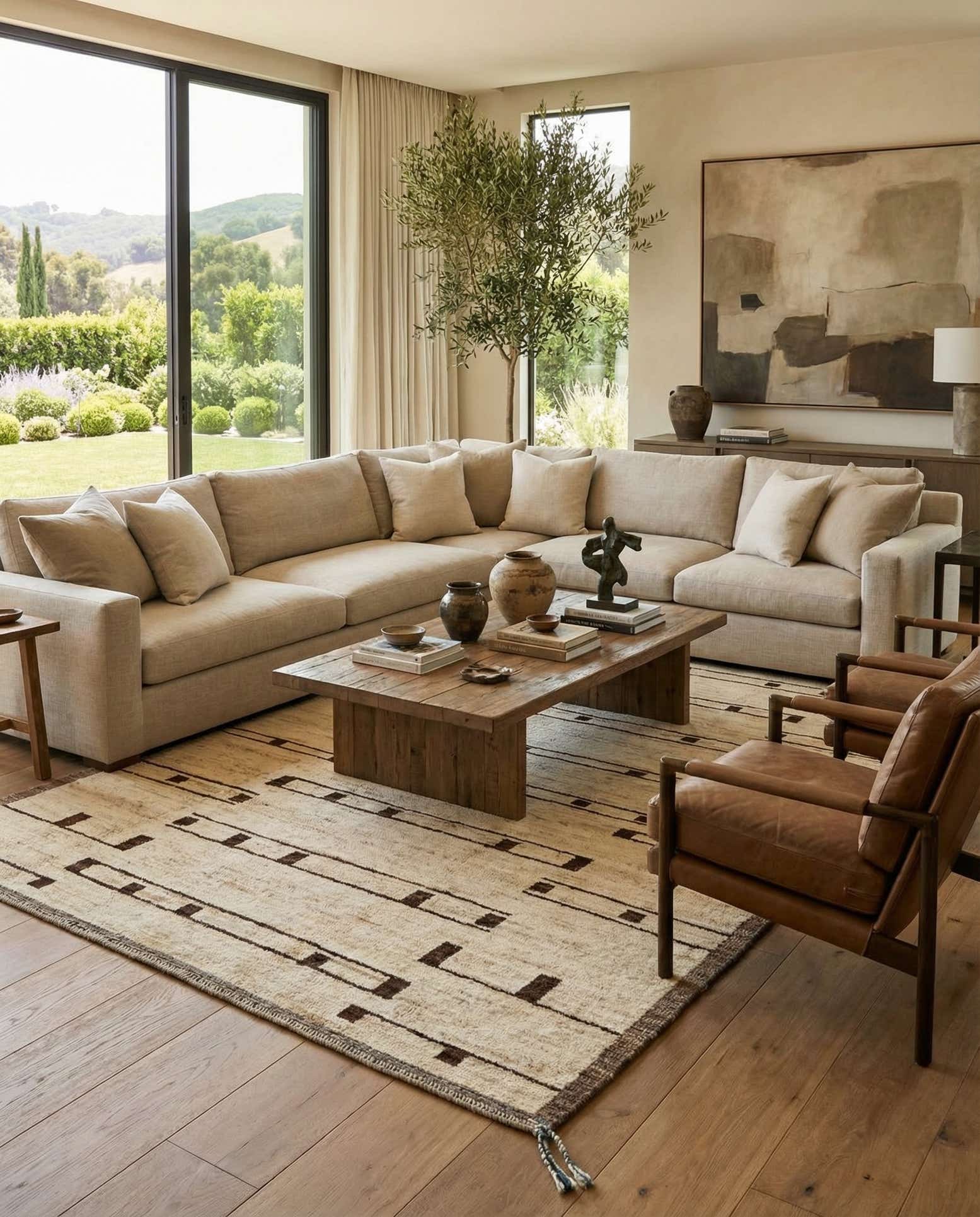 6' 9 x 9' 9 Hand Knotted Darya Wool Rug