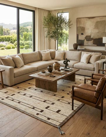 6' 9 x 9' 9 Hand Knotted Darya Wool Rug