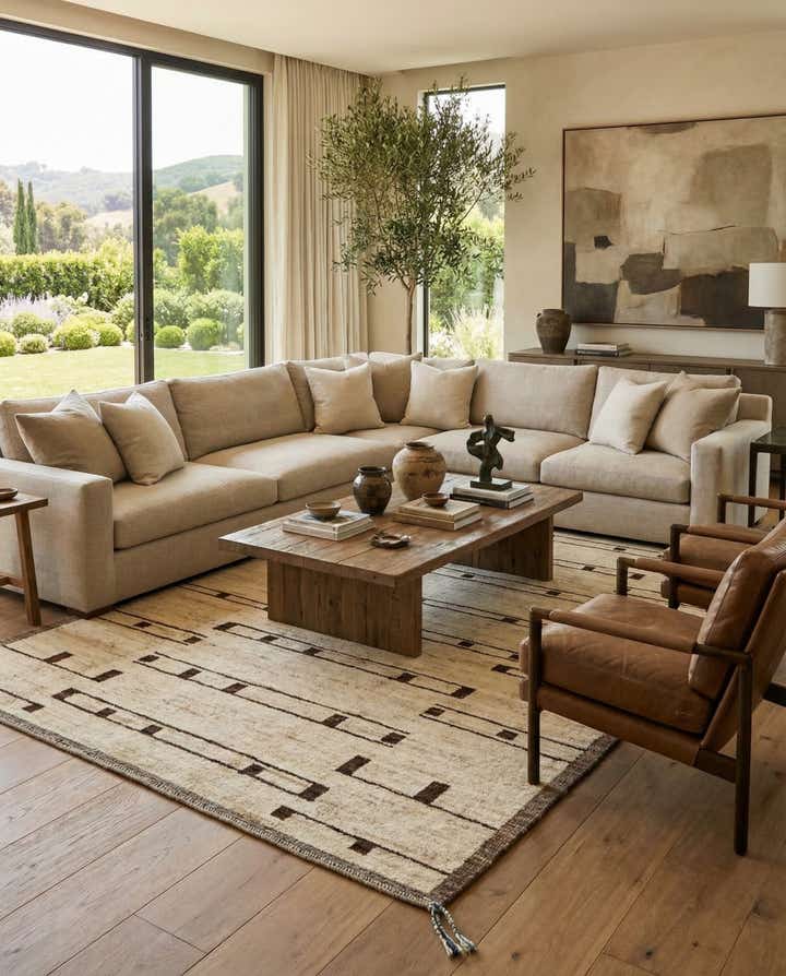 6' 9 x 9' 9 Hand Knotted Darya Wool Rug