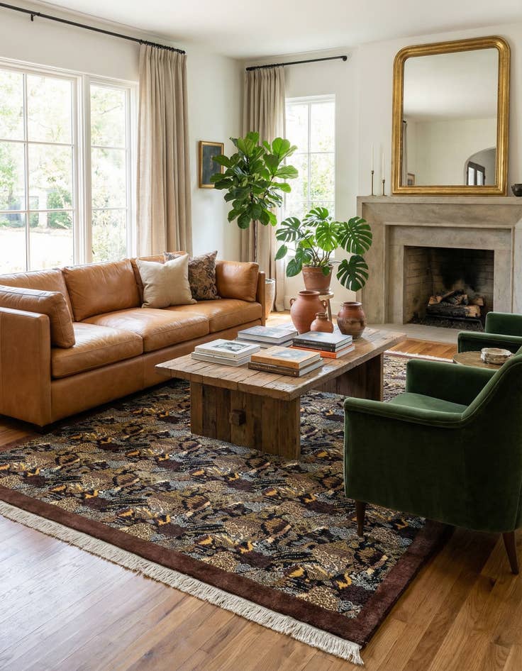 Detail image of 6' 1 x 9' 6  Hand Knotted Tibet Wool Rug