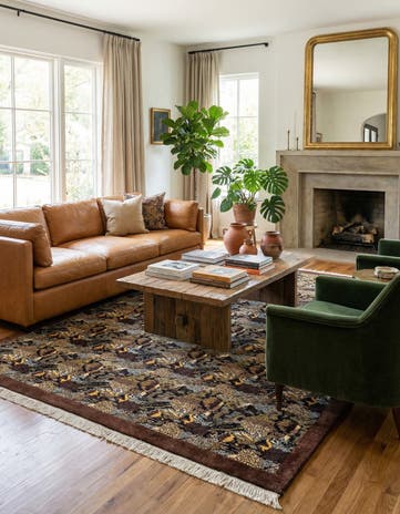 6' 1 x 9' 6 Hand Knotted Tibet Wool Rug
