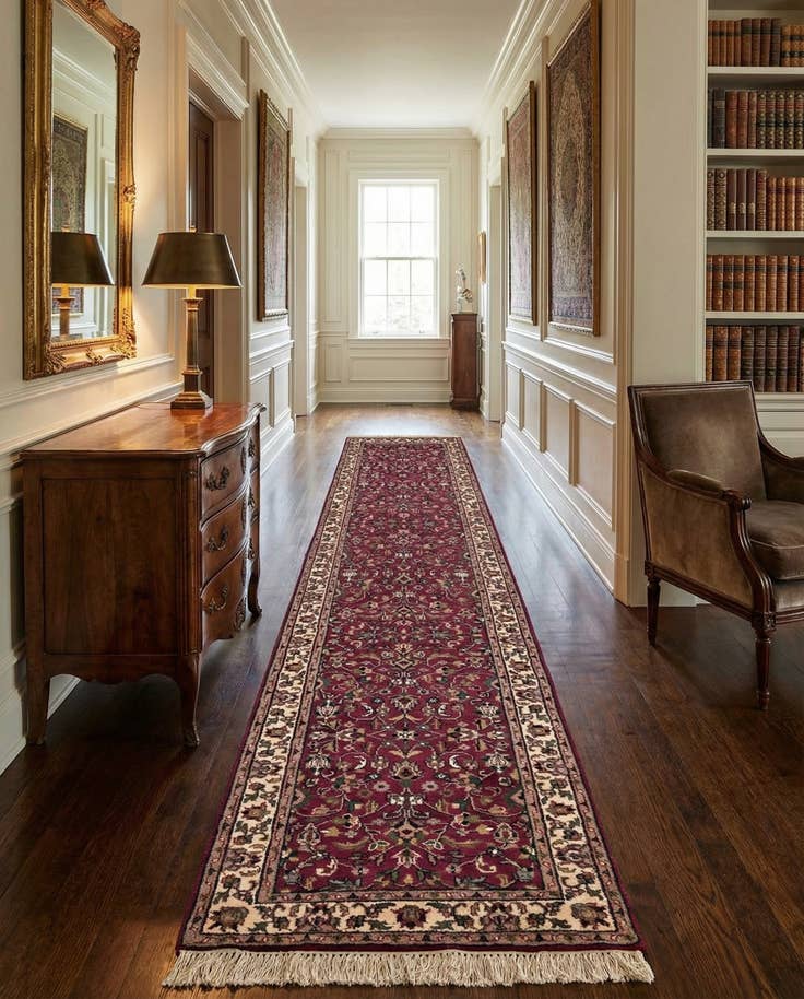 Detail image of 2' 7 x 11' 2 Isfahan Wool Runner Rug