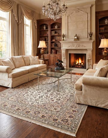 8' 2 x 11' 6 Kashan Wool Rug