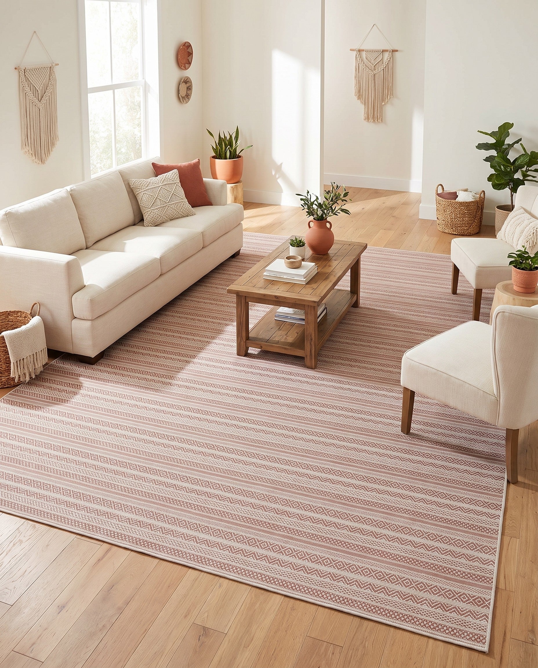 9' x 12' Easy-Clean Ribbon Indoor / Outdoor Rug