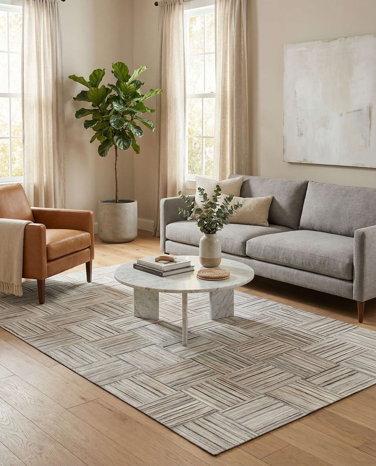 5' x 8' 2 Cowhide Stocks Rug