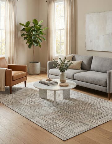 5' x 8' 2 Cowhide Stocks Rug